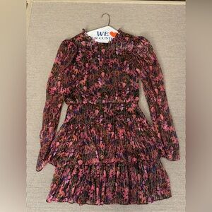 SALONI Dress in Pink and Purple Floral